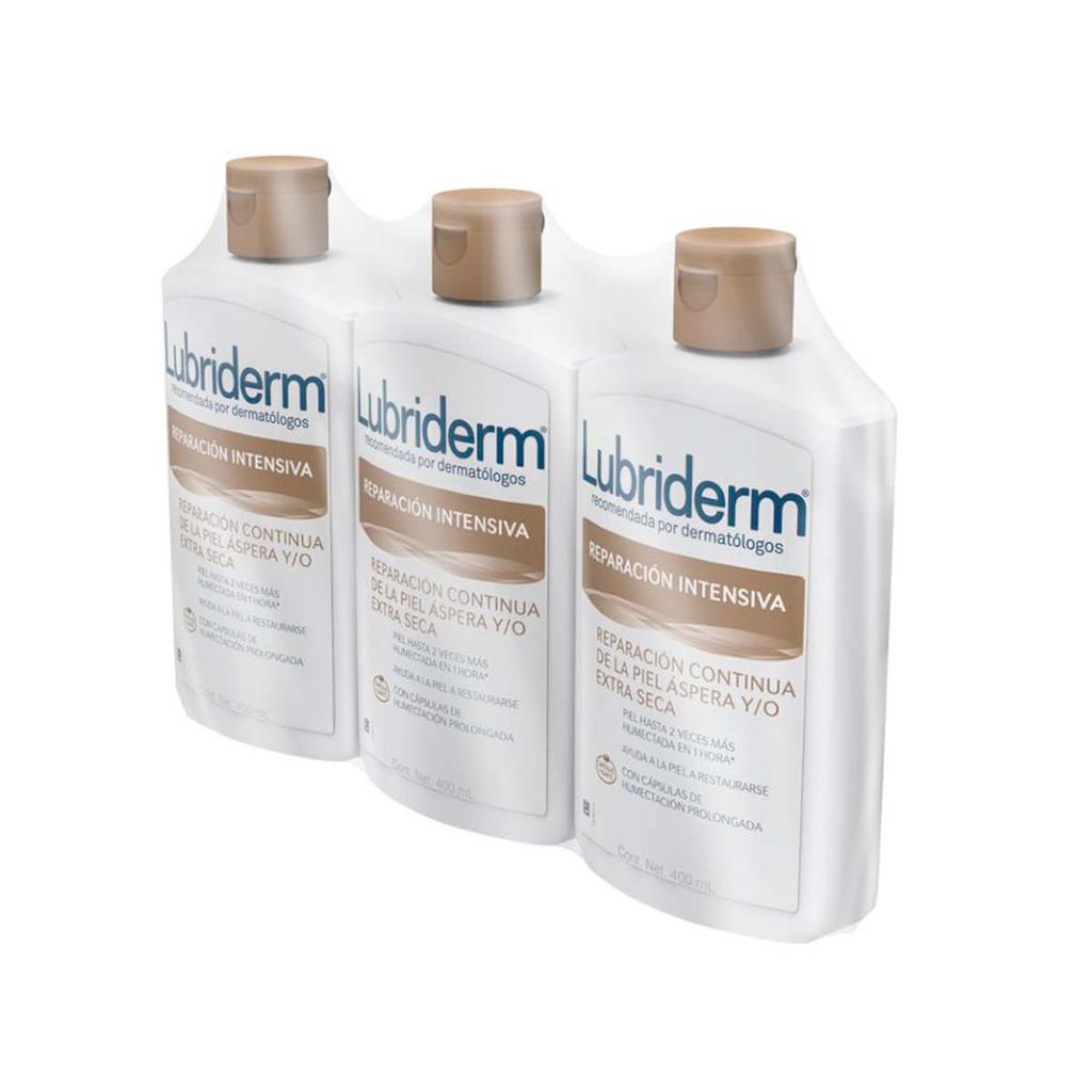 Lubridem Crema Humectante para Piel Seca 3 Unidades / 400 mL