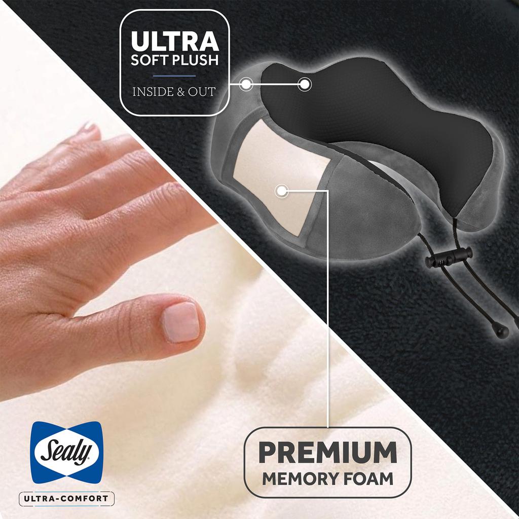 Sealy Almohada de Cuello para Viaje con Gel Refrescante