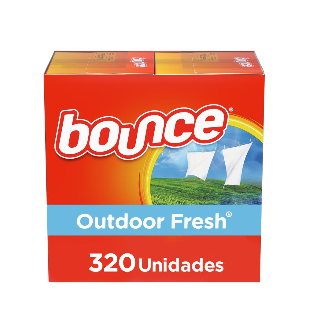 Bounce Hojas para Secadora Outdoor Fresh con Suavizante 320 Unidades