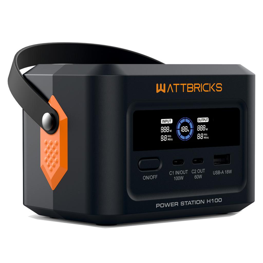 Wattbricks Energy Estación de Energía Portátil 120 W H100B