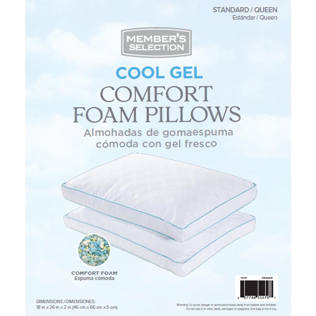 Almohadas de Gomaespuma Cómoda con Gel Fresco 2 Unidades / 45.72 cm x 66.04 cm / 18" x 26"