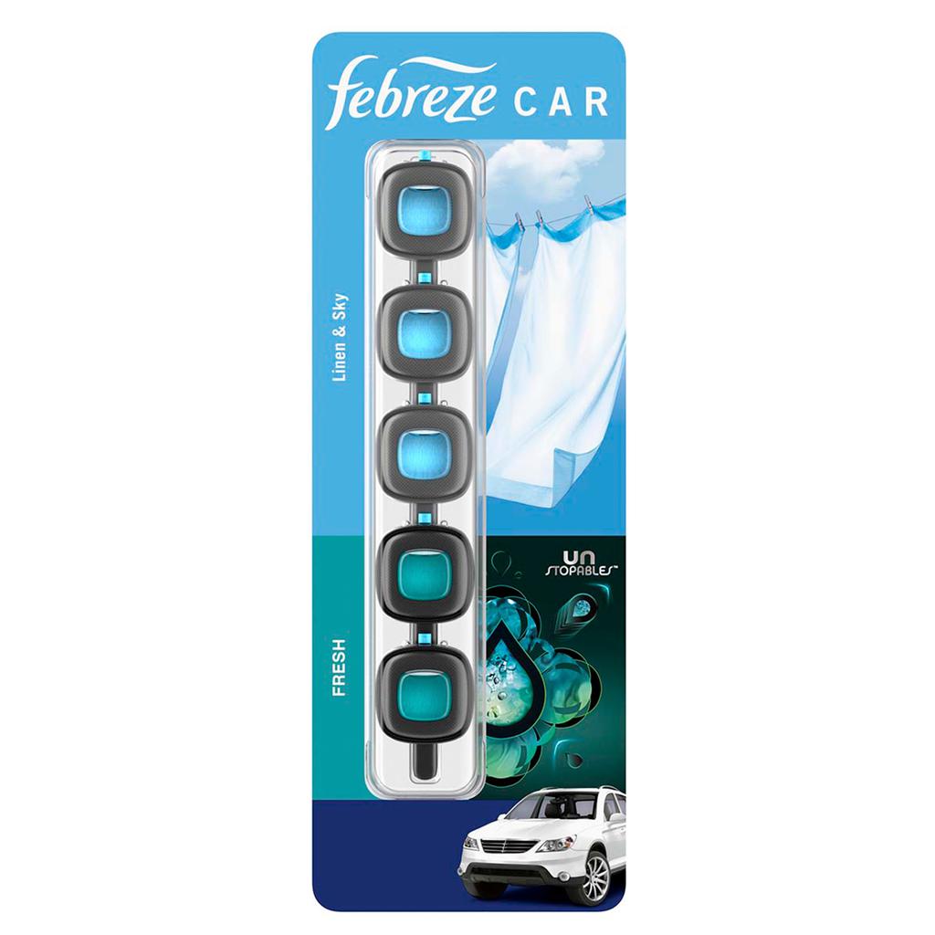 Febreze Car Aromatizante para Carros con Control de Intensidad 5 Unidades