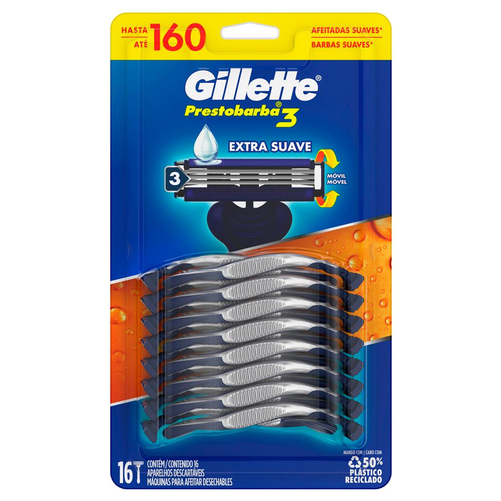 Gillette Prestobarba 3 Rasuradora Desechable 16 Unidades