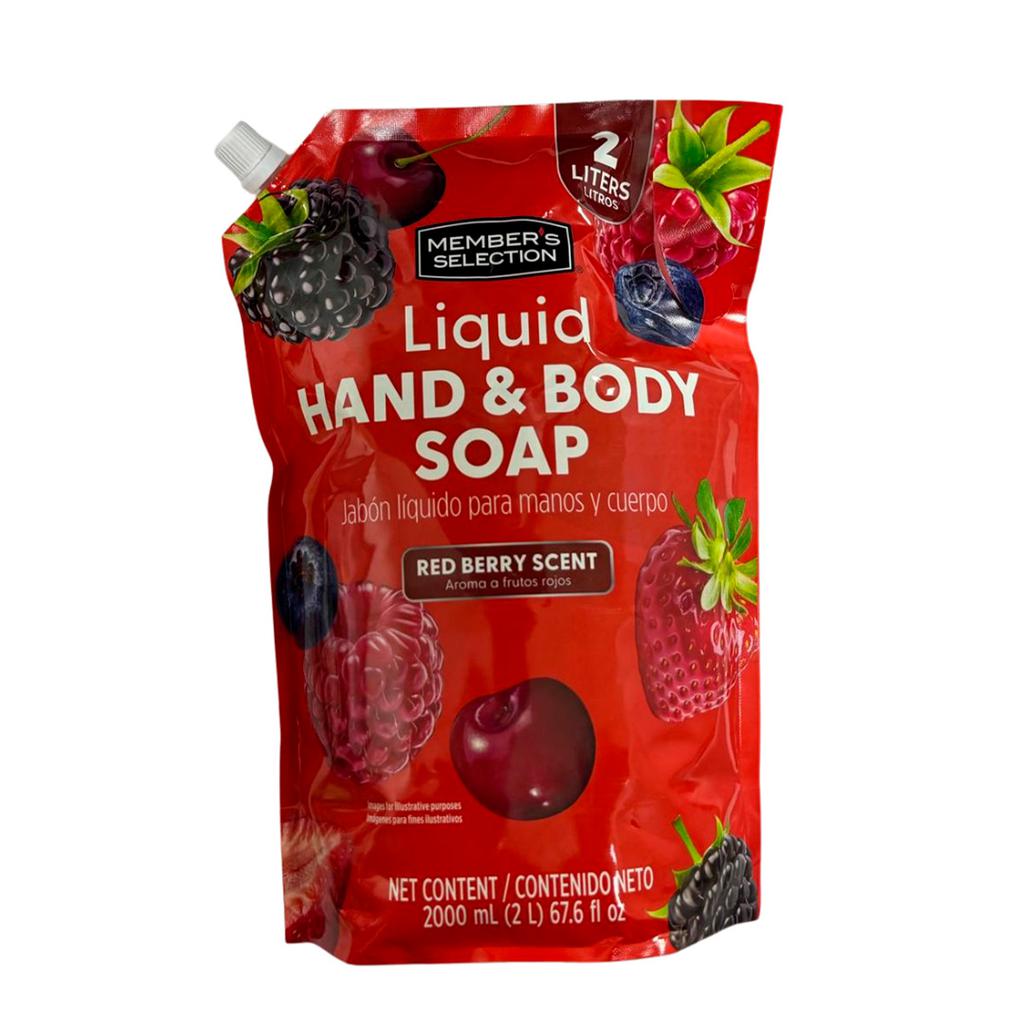 Member's Selection Jabón Líquido para Manos y Cuerpo Aroma a Frutos Rojos 2 L