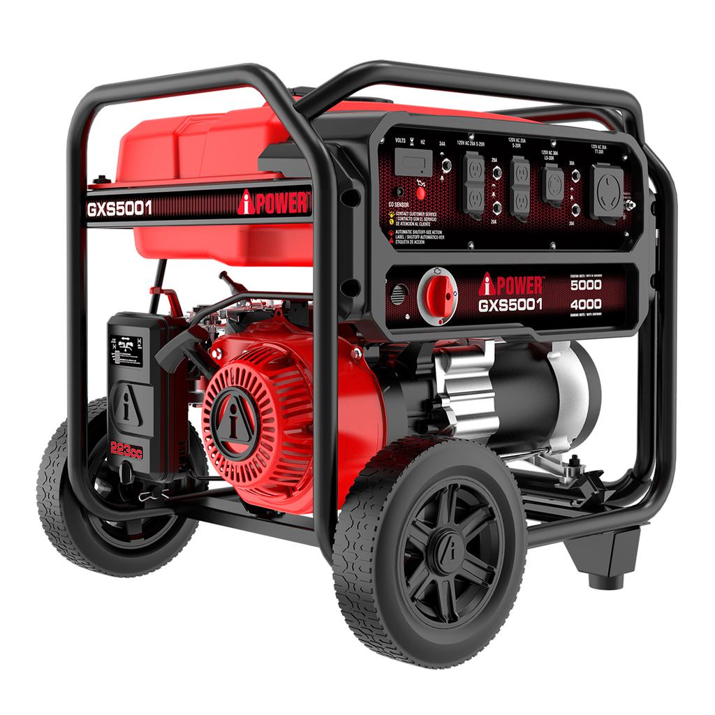 A-iPower Generador de Energía Portátil a Gas 5 000 W