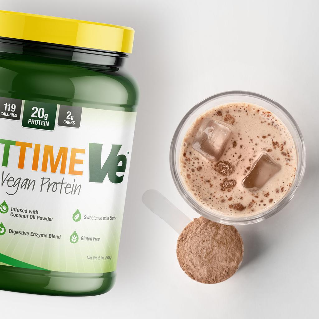 About Time Vé Proteína Vegana Sabor a Chocolate 908 g