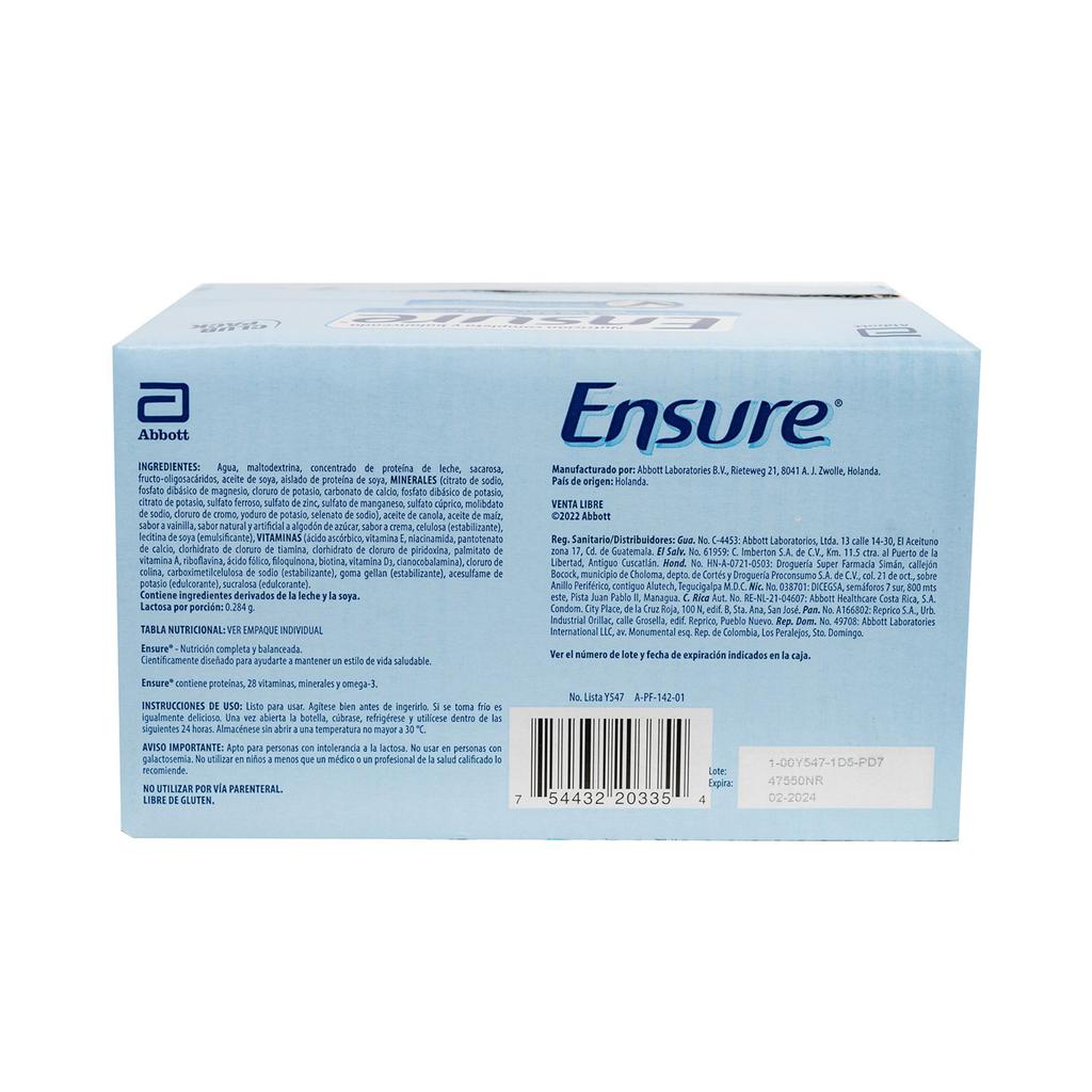 Ensure Suplemento Nutricional Sabor a Vainilla 16 Unidades / 220 mL