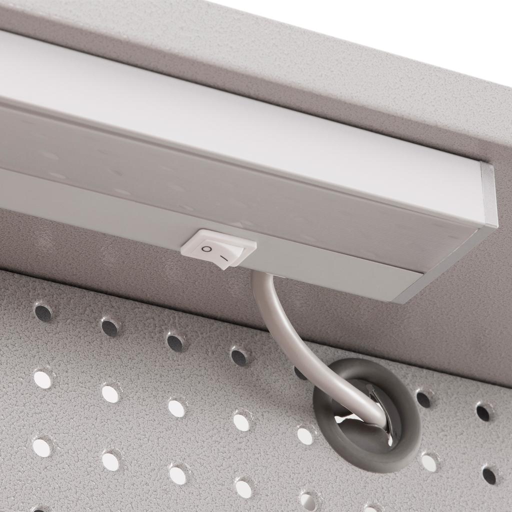 Seville Classics Mesa de Trabajo Iluminada UltraHD 121 cm x 60.96 cm x 165 cm / 48" x 24" x 65"