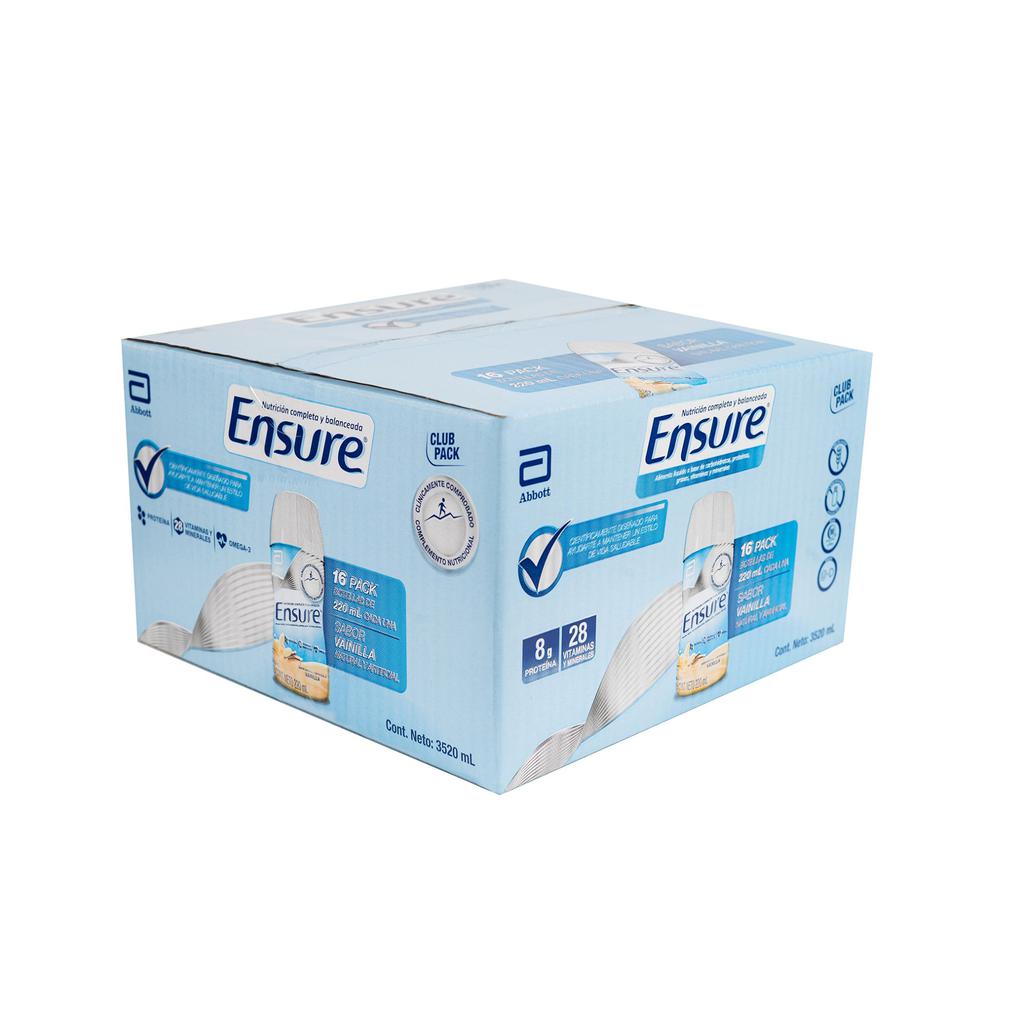 Ensure Suplemento Nutricional Sabor a Vainilla 16 Unidades / 220 mL
