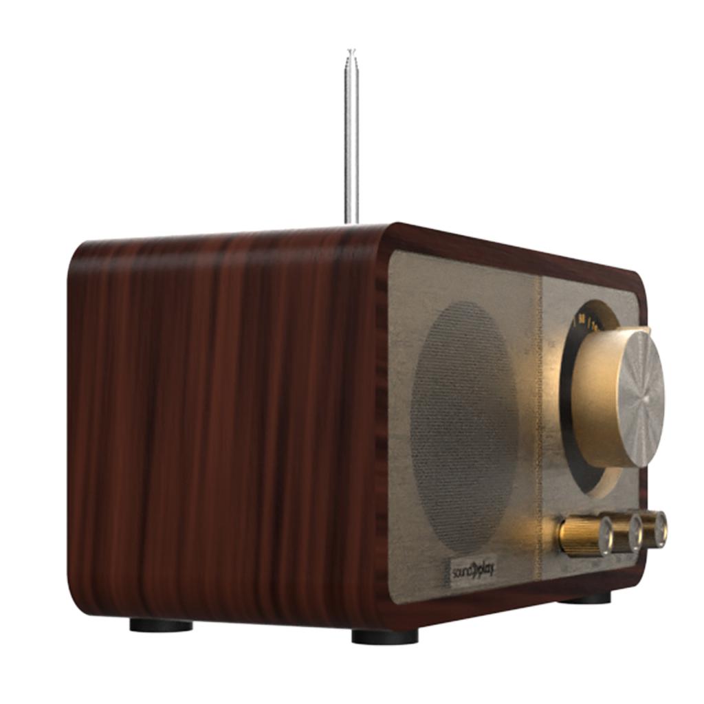 SoundPlay Altavoz Retro Inalámbrico con Radio FM, Entrada AUX y Reproducción USB D30508PS