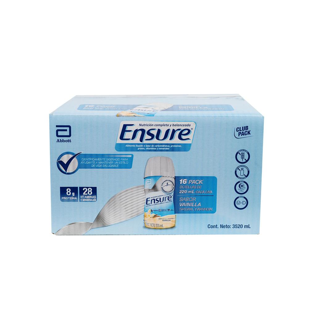 Ensure Suplemento Nutricional Sabor a Vainilla 16 Unidades / 220 mL