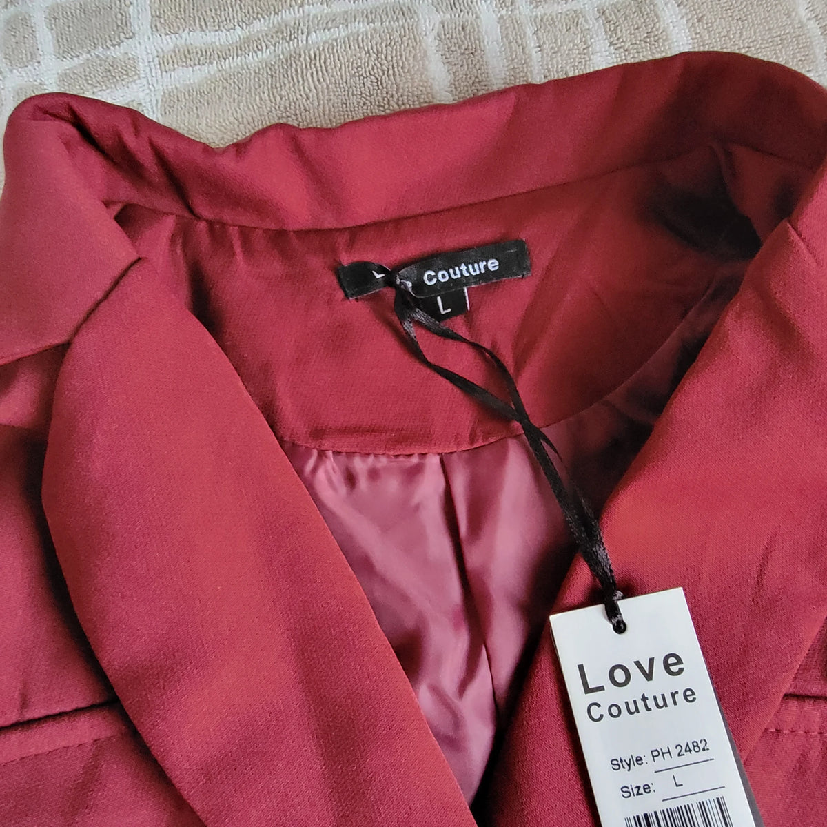 Blazer Corto para Mujer Color Vino