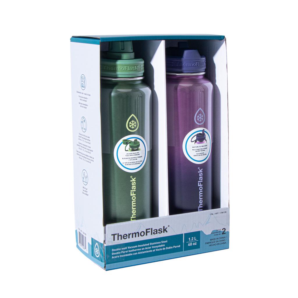 ThermoFlask Juego de Botellas en Acero Inoxidable 2 Piezas