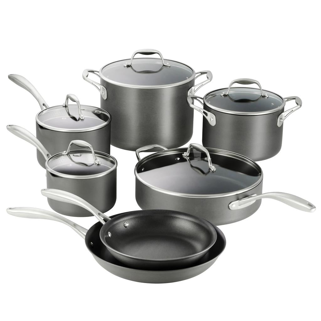 Member’s Selection Juego de Batería de Cocina Aluminio Anodizado 12 Piezas