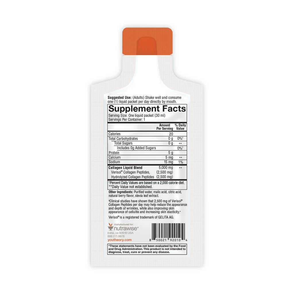 Youtheory Suplemento de Colágeno Líquido 12 Unidades / 30 mL / 1 oz