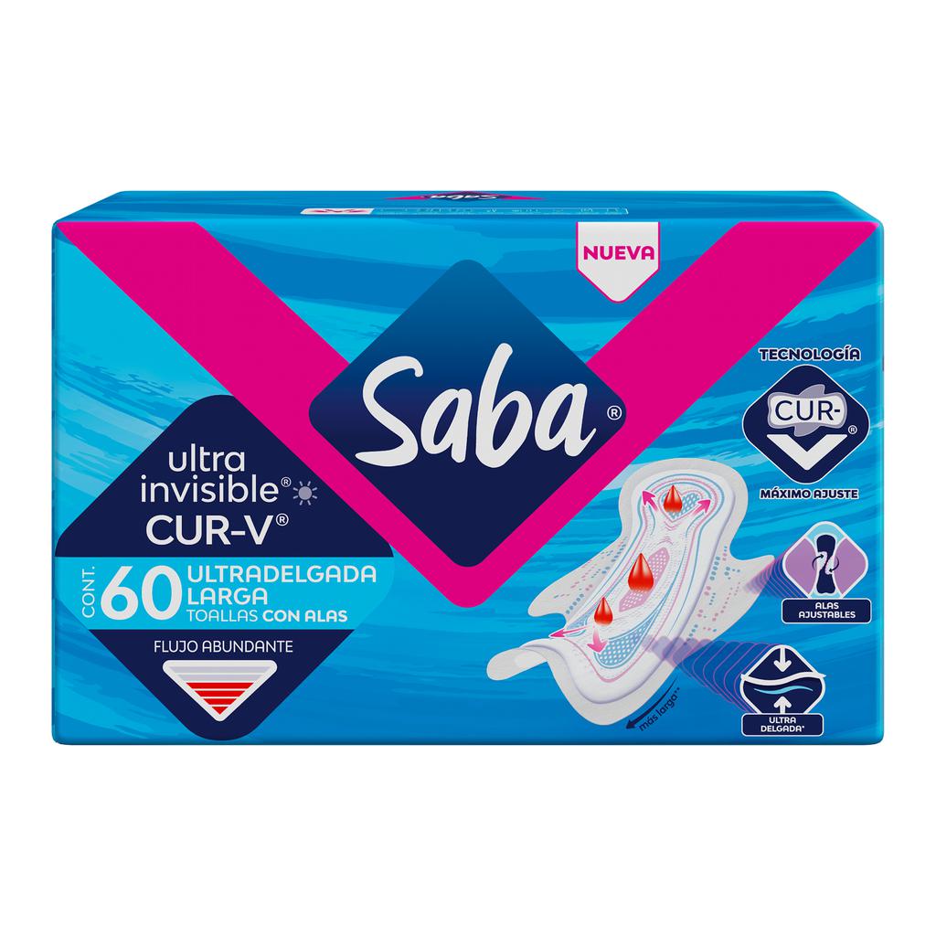 Saba Toallas Higiénicas Ultra Invisibles con Alas 60 Unidades