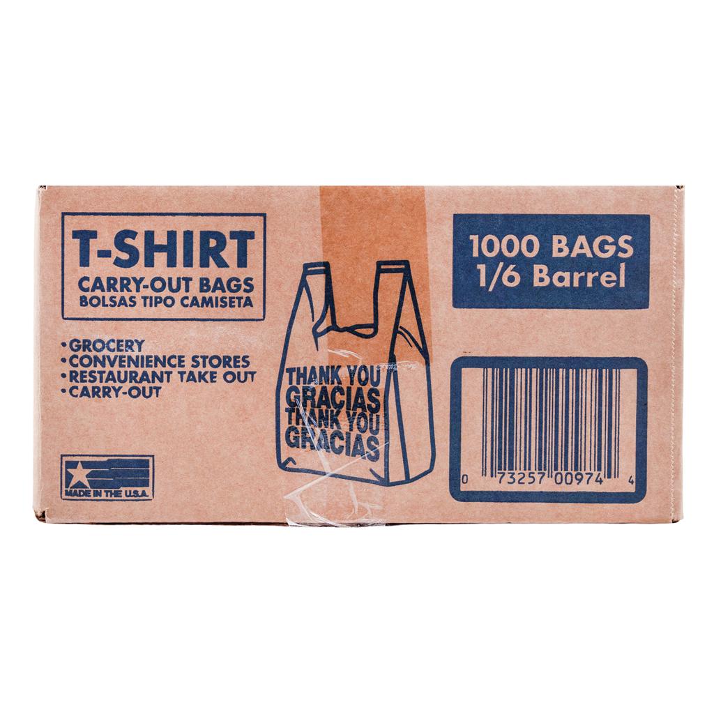 Poly America T-Shirt Bolsas Tipo Camiseta 1 000 Unidades