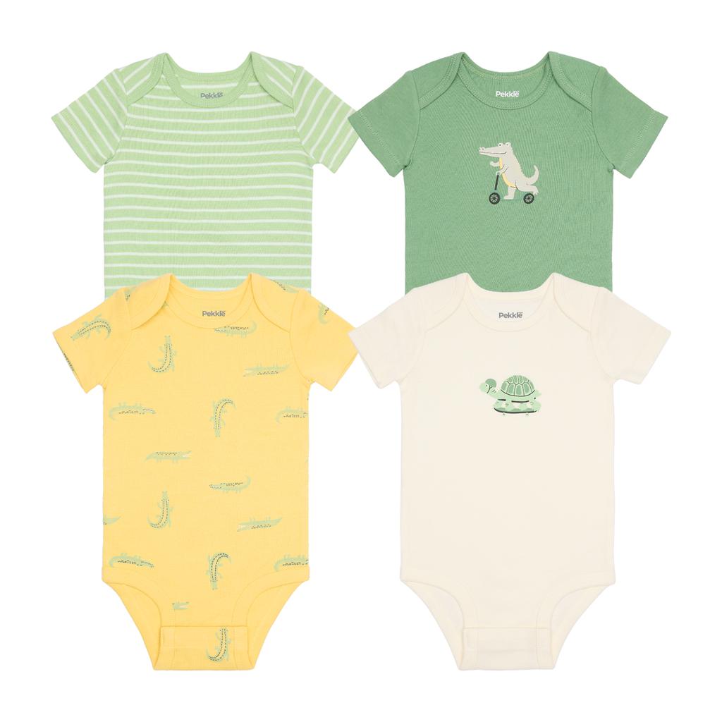 Pekkle Camisetas Body para Niño en Algodón 4 Unidades
