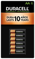Duracell Baterías Recargables AA 6 Unidades