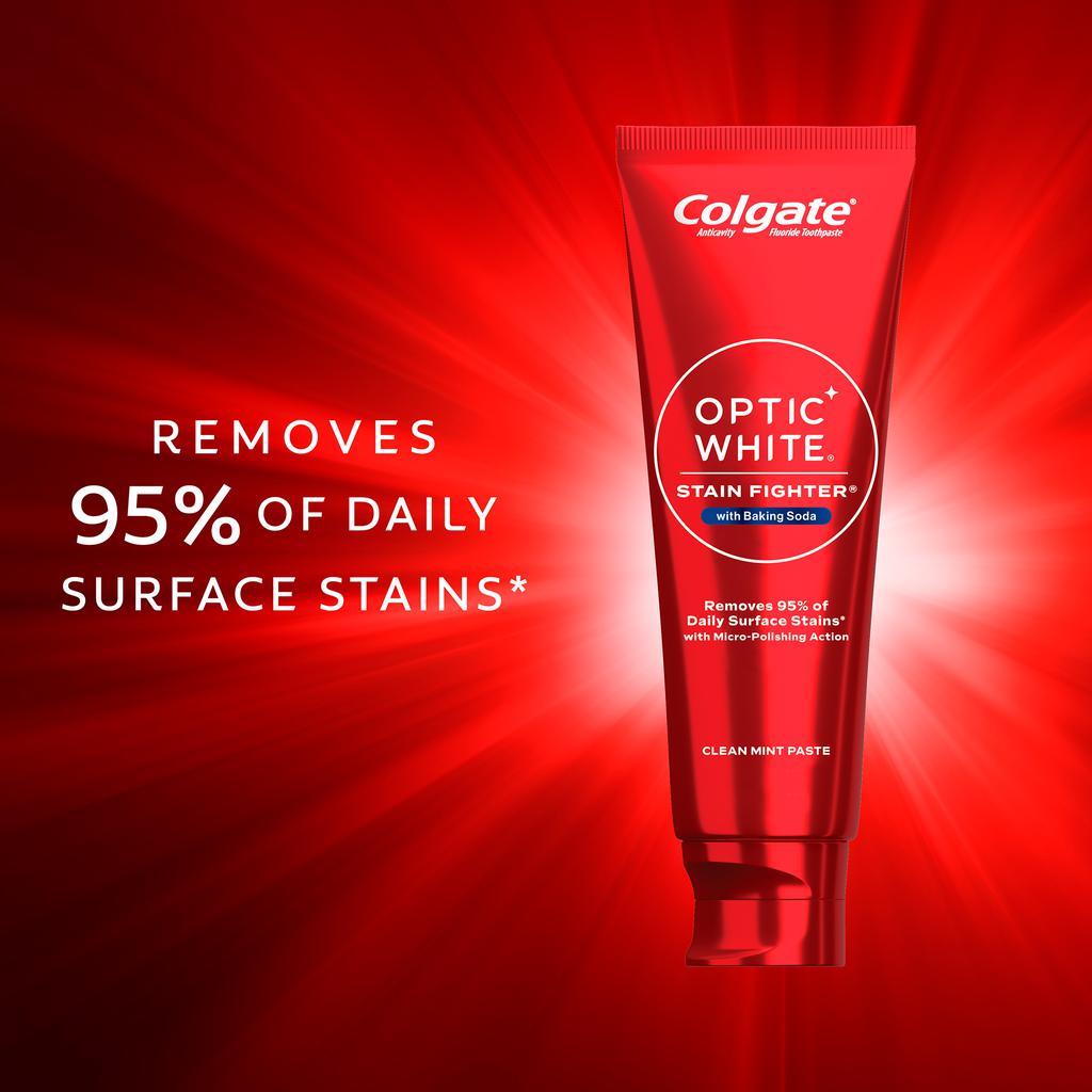Colgate Crema Dental Optic White con Bicarbonato de Sodio 5 Unidades / 170 g