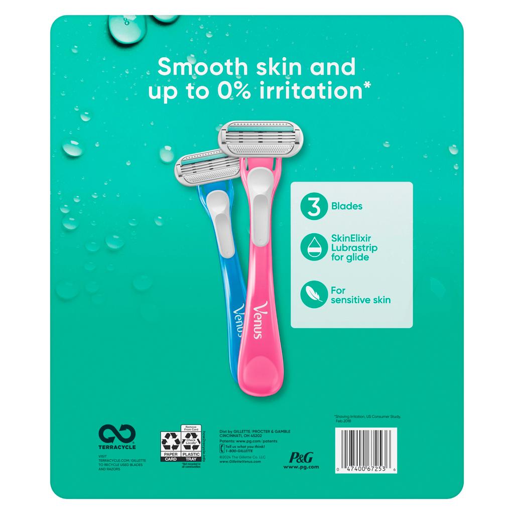 Gillette Máquina de Afeitar para Mujer Venus Sensitive Piel Sensible 12 Unidades