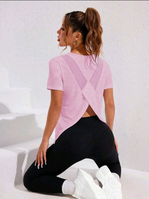 Camiseta Deportiva para Mujer con Espalda Cruzada3