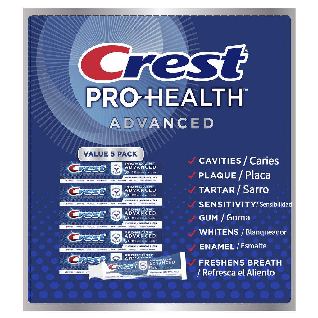 Crest Pro Health Advanced Pasta Dental para Dientes Sensibles 5 Unidades / 164 g / 5.8 oz