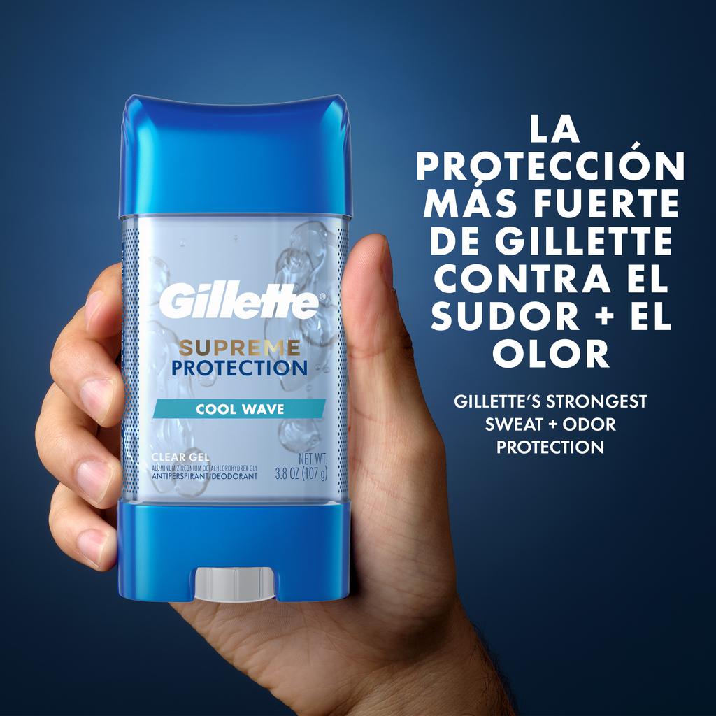 Gillette Supreme Protection Antitranspirante y Desodorante en Gel Cool Wave5 Unidades / 107 mL / 3.8 oz