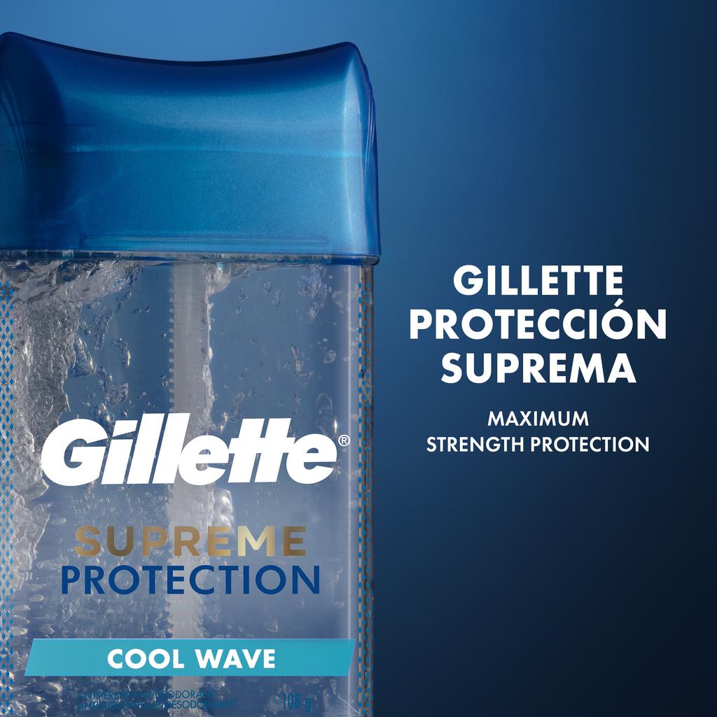 Gillette Supreme Protection Antitranspirante y Desodorante en Gel Cool Wave5 Unidades / 107 mL / 3.8 oz