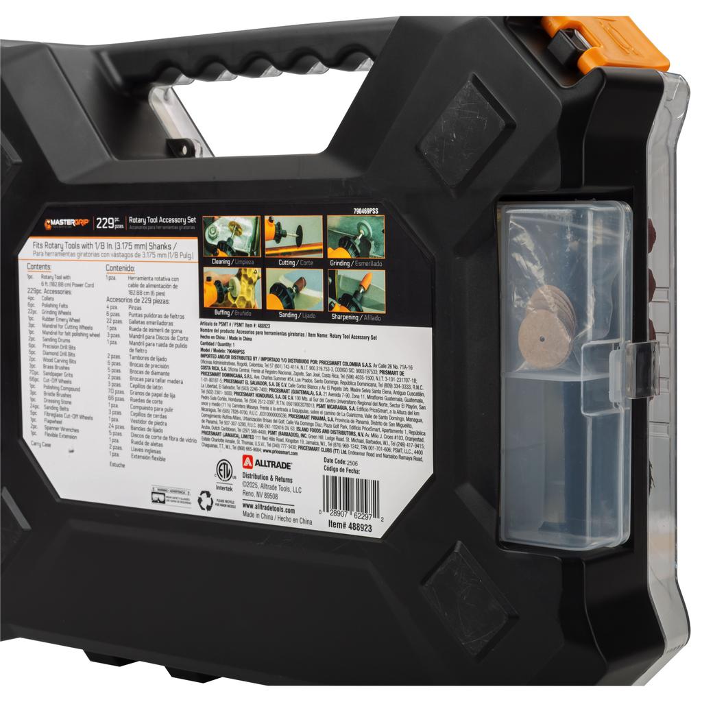 Mastergrip Juego de Herramientas Rotativas 229 Piezas