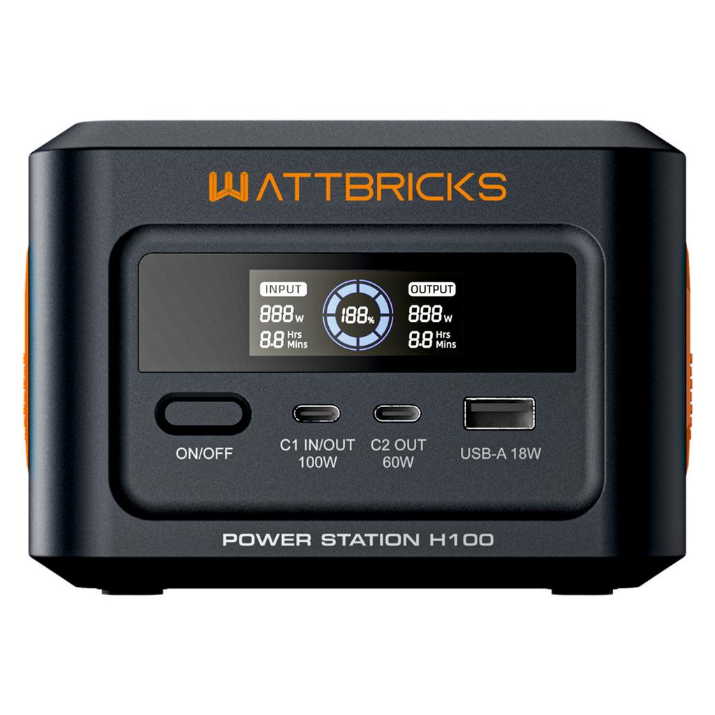 Wattbricks Energy Estación de Energía Portátil 120 W H100B