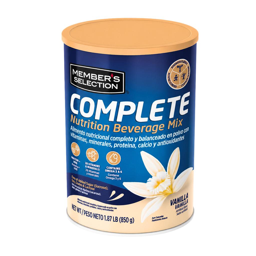 Member's Selection Bebida Nutricional Complete en Polvo Sabor Vainilla 850 g / 30 oz