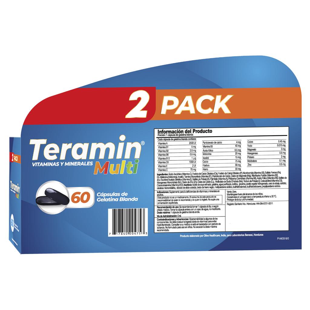 Teramin Multi Vitaminas y Minerales 60 Unidades