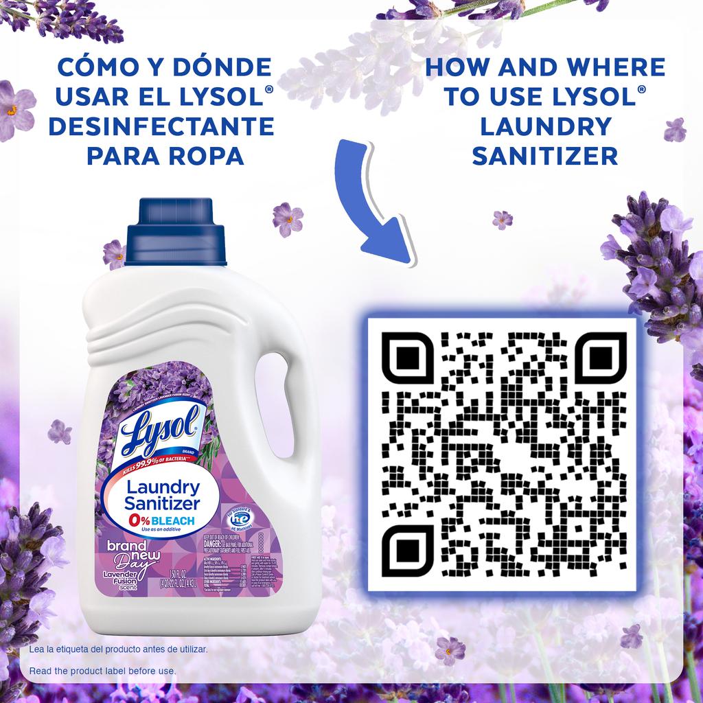 Lysol Desinfectante de Ropa 0 % Cloro 4.43 L / 150 oz
