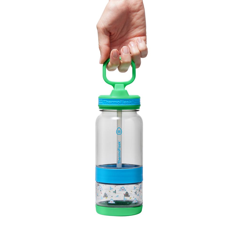 ThermoFlask Botella para Agua con Almacenamiento de Snacks para Niños 2 Unidades / 414 mL / 14 oz
