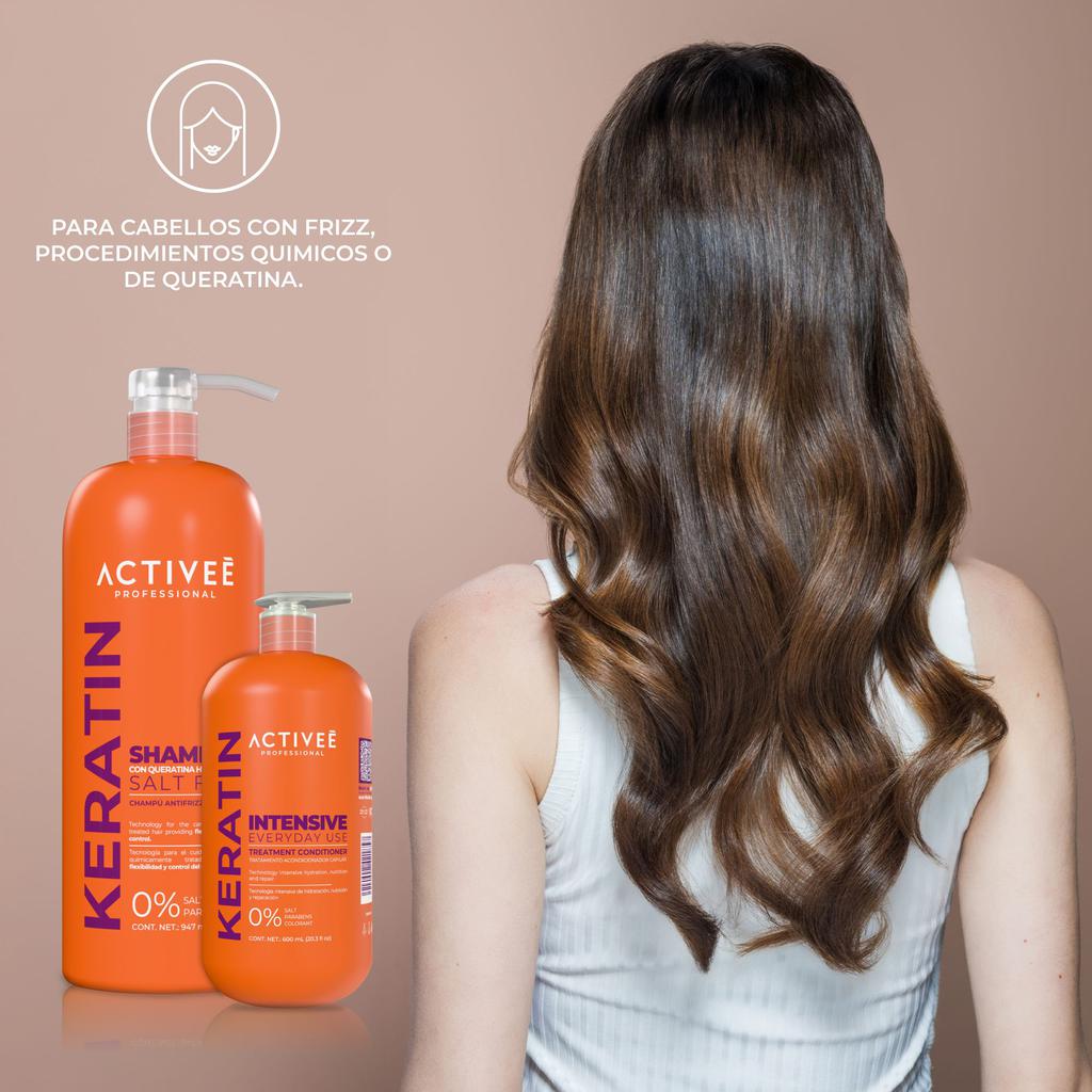 Activeé Shampoo Keratin 947 mL + Tratamiento Acondicionador Keratin Intensive 600 mL