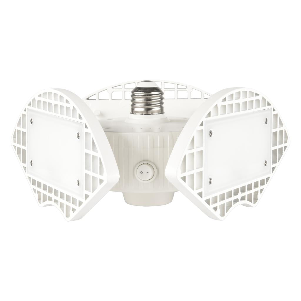 Green Watt Luz LED Blanca de Garaje 3 Cabezas Ajustables