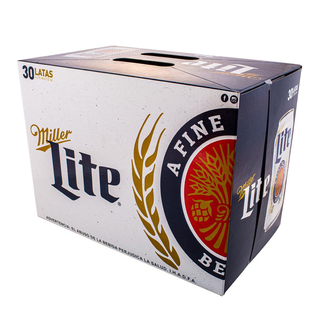 Miller Lite Cerveza en Lata 30 Unidades / 354 mL / 12 oz