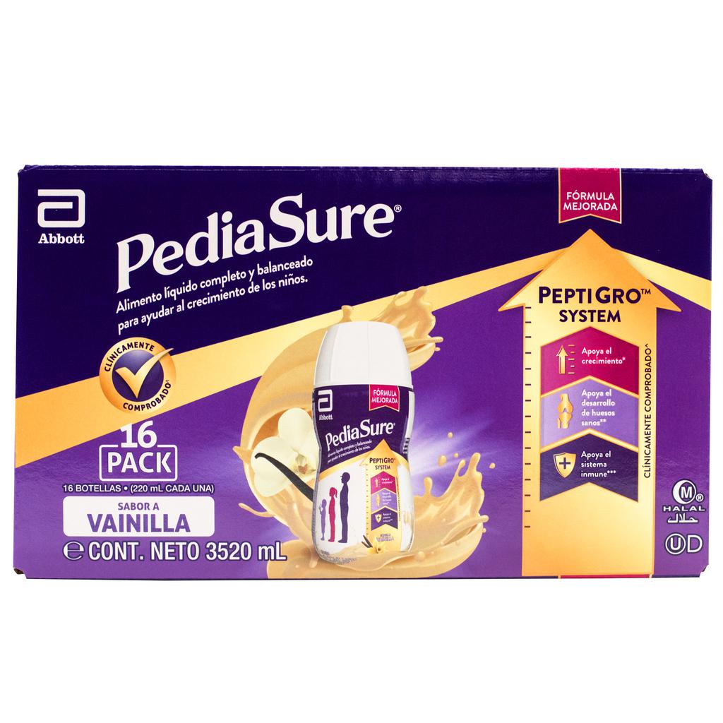 Pediasure Suplemento Nutricional Liquido para Niños Sabor Vainilla 16 Unidades / 220 mL