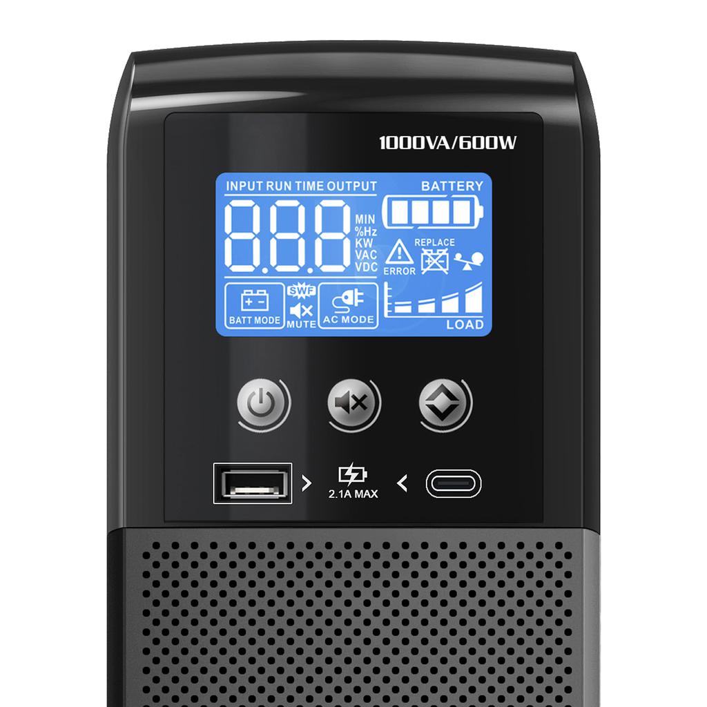 Member's Selection Respaldo de Batería UPS Inteligente con Protección contra Sobretensiones 1 000 VA / 600 W ST-1000MS