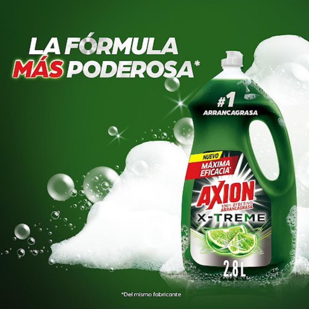 Axion X-Treme Arranca Grasa Jabon Lava Vajillas Liquido 2.8 L / 94.67 oz