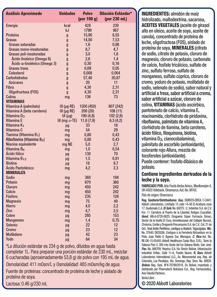 Ensure Advance Fresa Suplemento Nutricional 2 Unidades / 850g