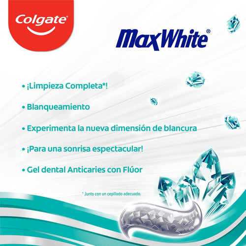 Colgate Crema Dental Blanqueadora MaxWhite Limpieza Completa 5 Unidades / 136 mL