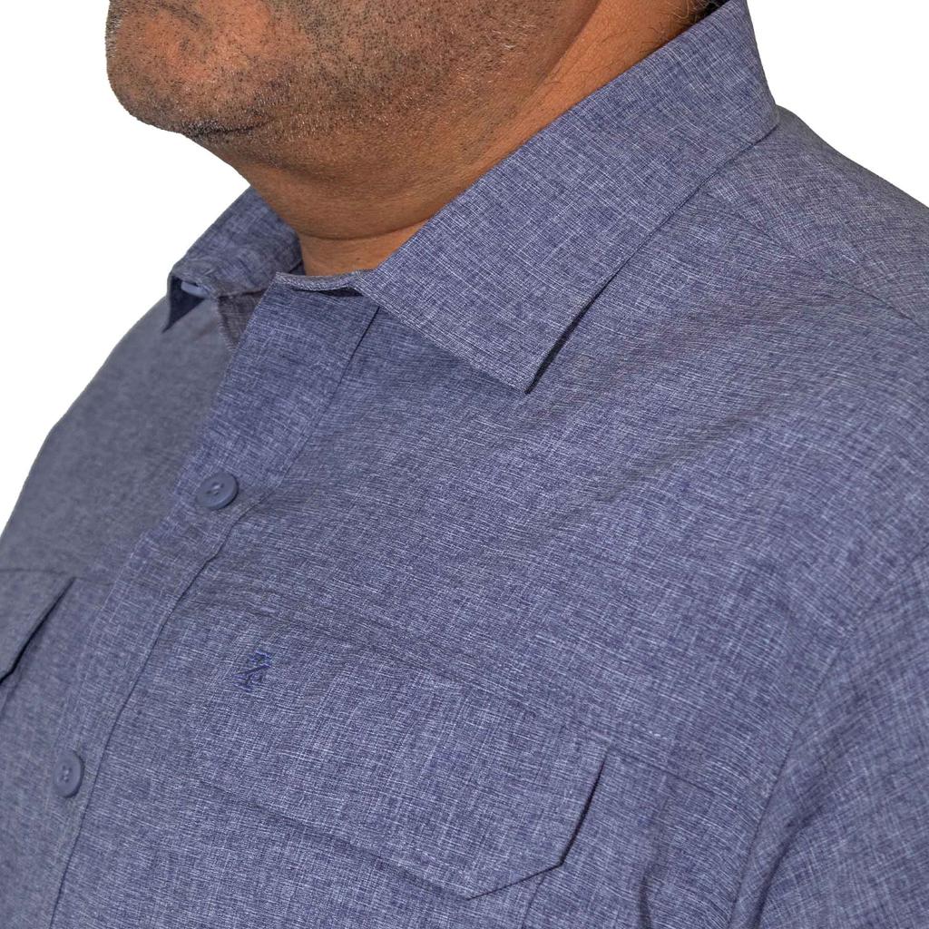 Izod Camisa de Pesca de Manga Corta para Hombre