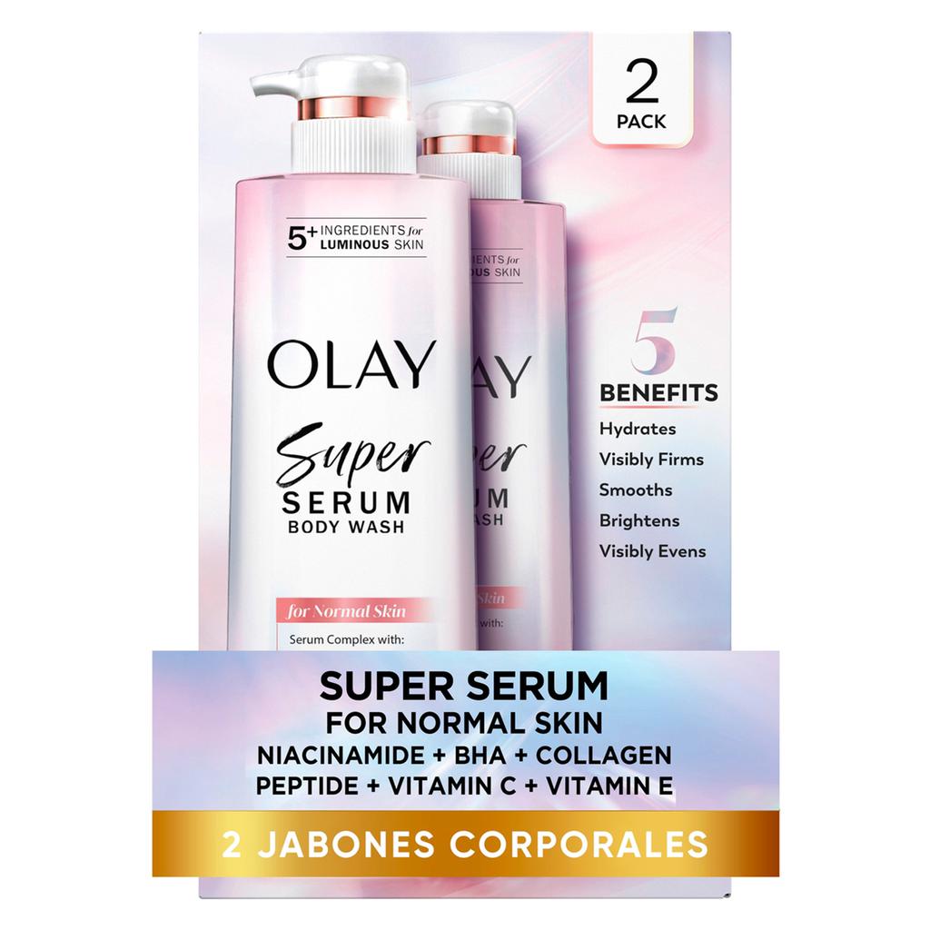 Olay Gel de Baño Corporal Super Serum para Piel Normal 2 Unidades / 547 mL / 18.5 oz