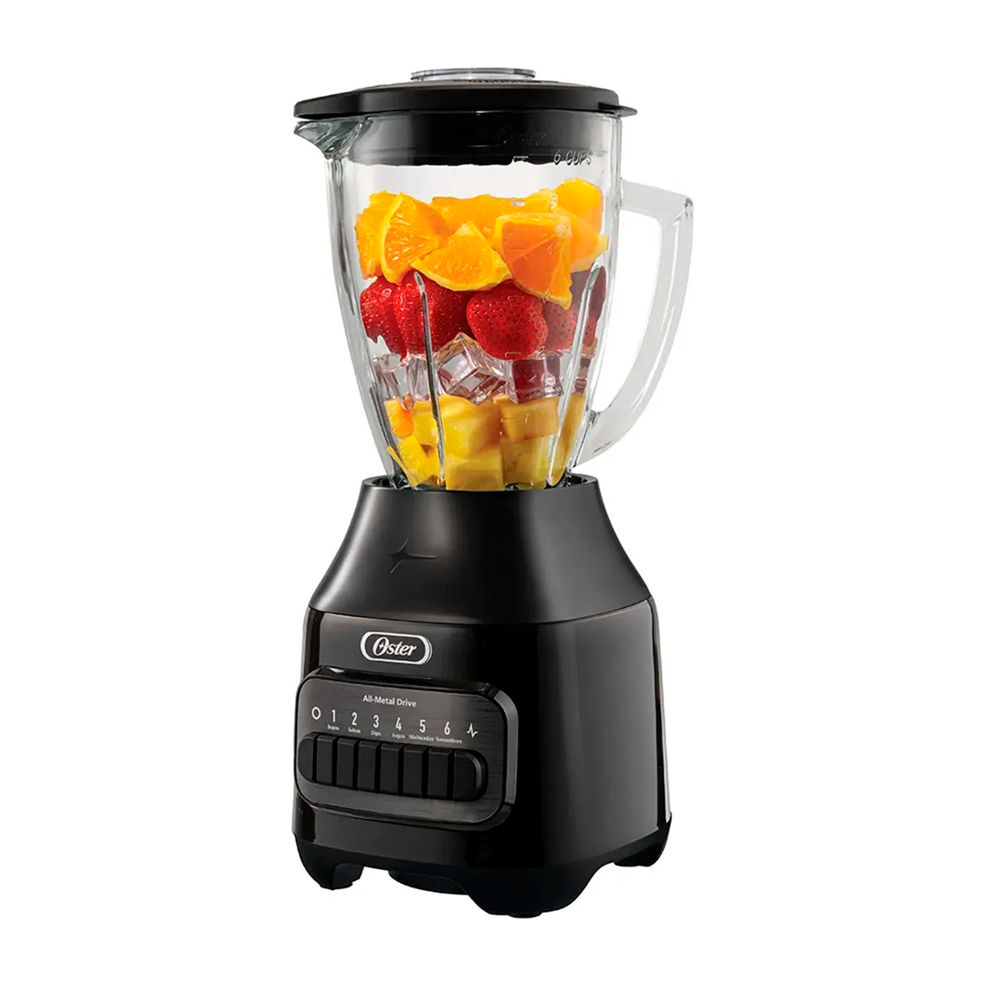 Licuadora 6-vel 1.5l vaso vidrio 800w gbpb negro