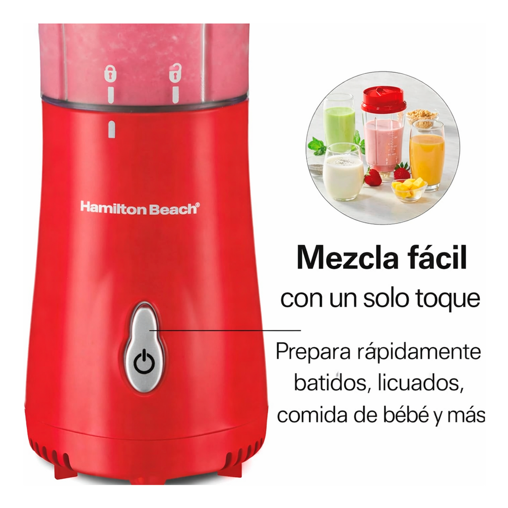 Licuadora personal 14-oz hamilton 51101rg r
