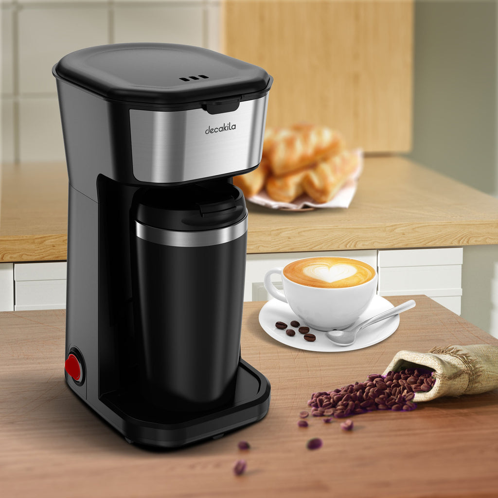 Percoladora portátil personal con vaso 0.4 litros decakila kucf002b negro