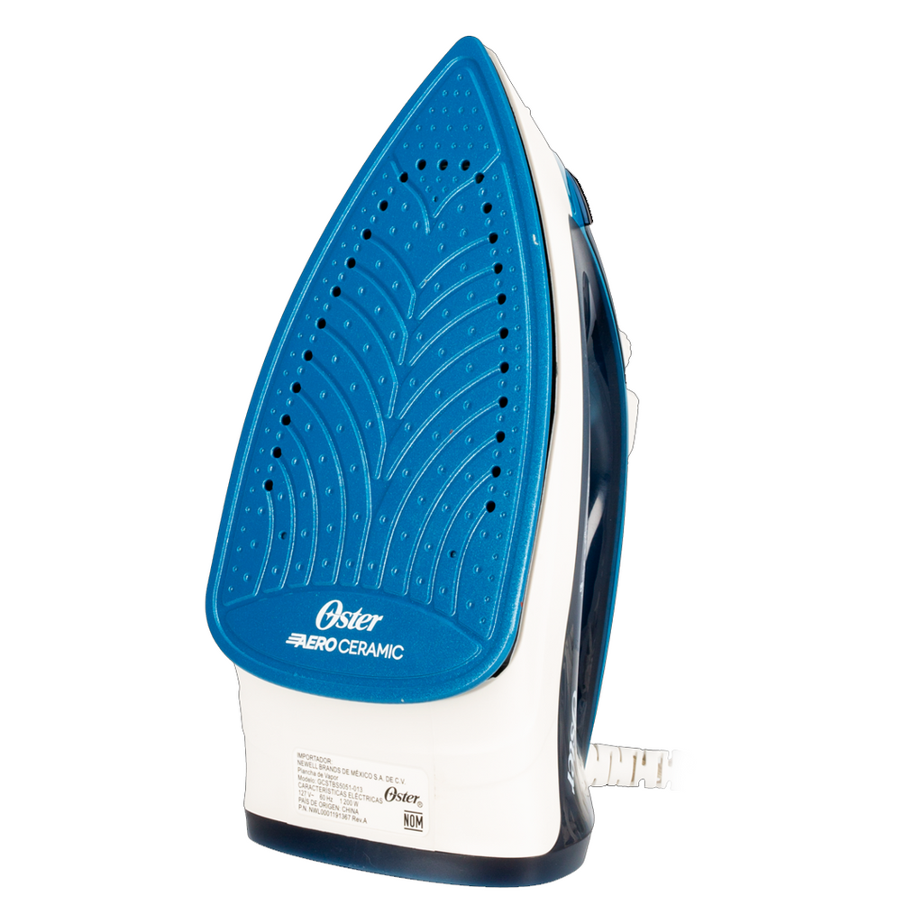 Plancha electrica vapor ceramica celeste