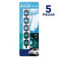 Febreze Car Aromatizante para Carros con Control de Intensidad 5 Unidades